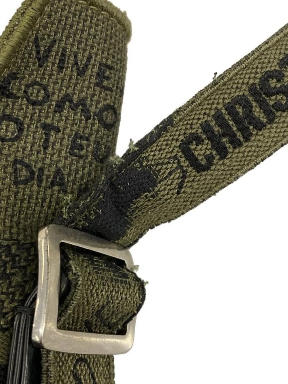 DIOR/ChristianDior Diorcamp - Khaki Black Jacquard Shoulder Bag - Picture 15 of 15